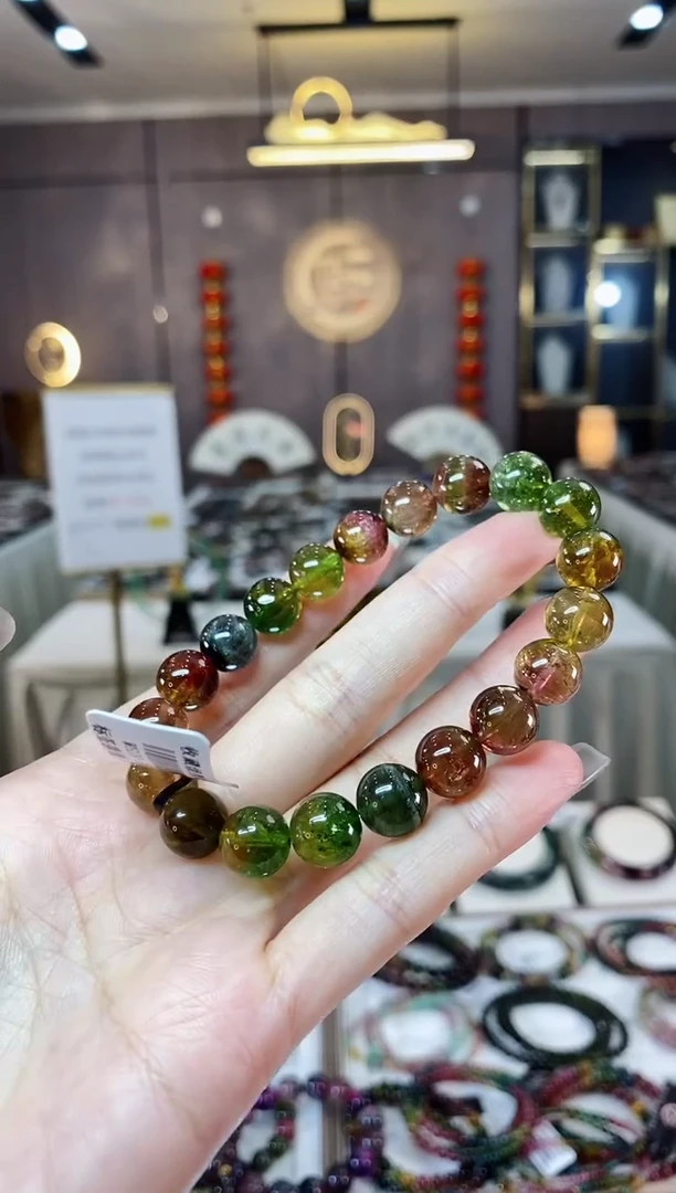 【闪购商品】碧玺西瓜单圈手串10mm+未镶嵌一物一证D
