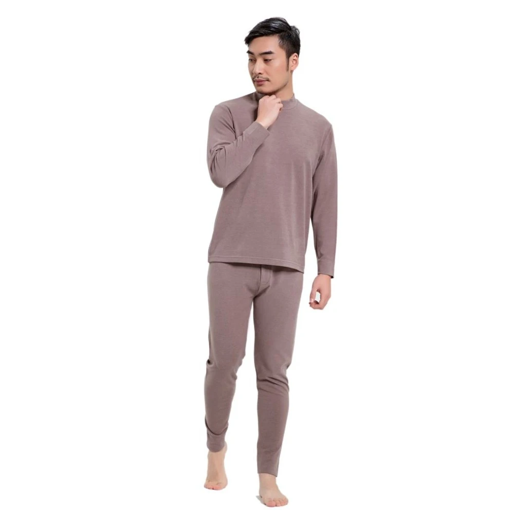 YETECH德绒防寒舒适冬季内衣舒适圆领男士套装218