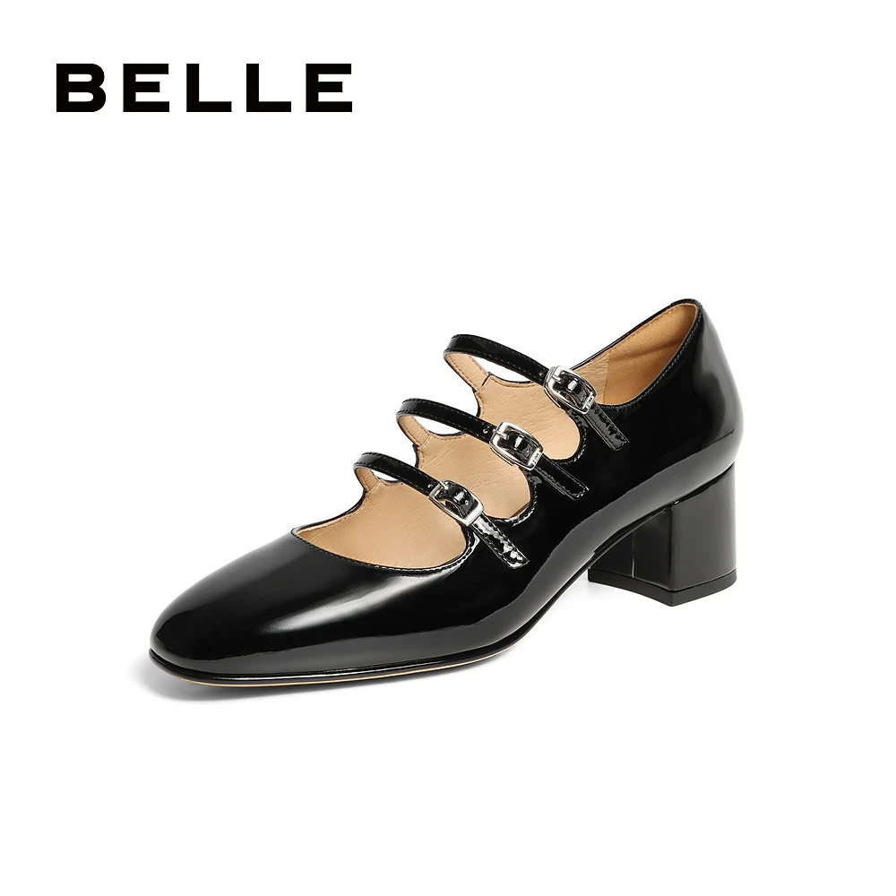 百丽小众通勤玛丽珍鞋女24春新商场同款增高百搭单鞋BR501AQ4