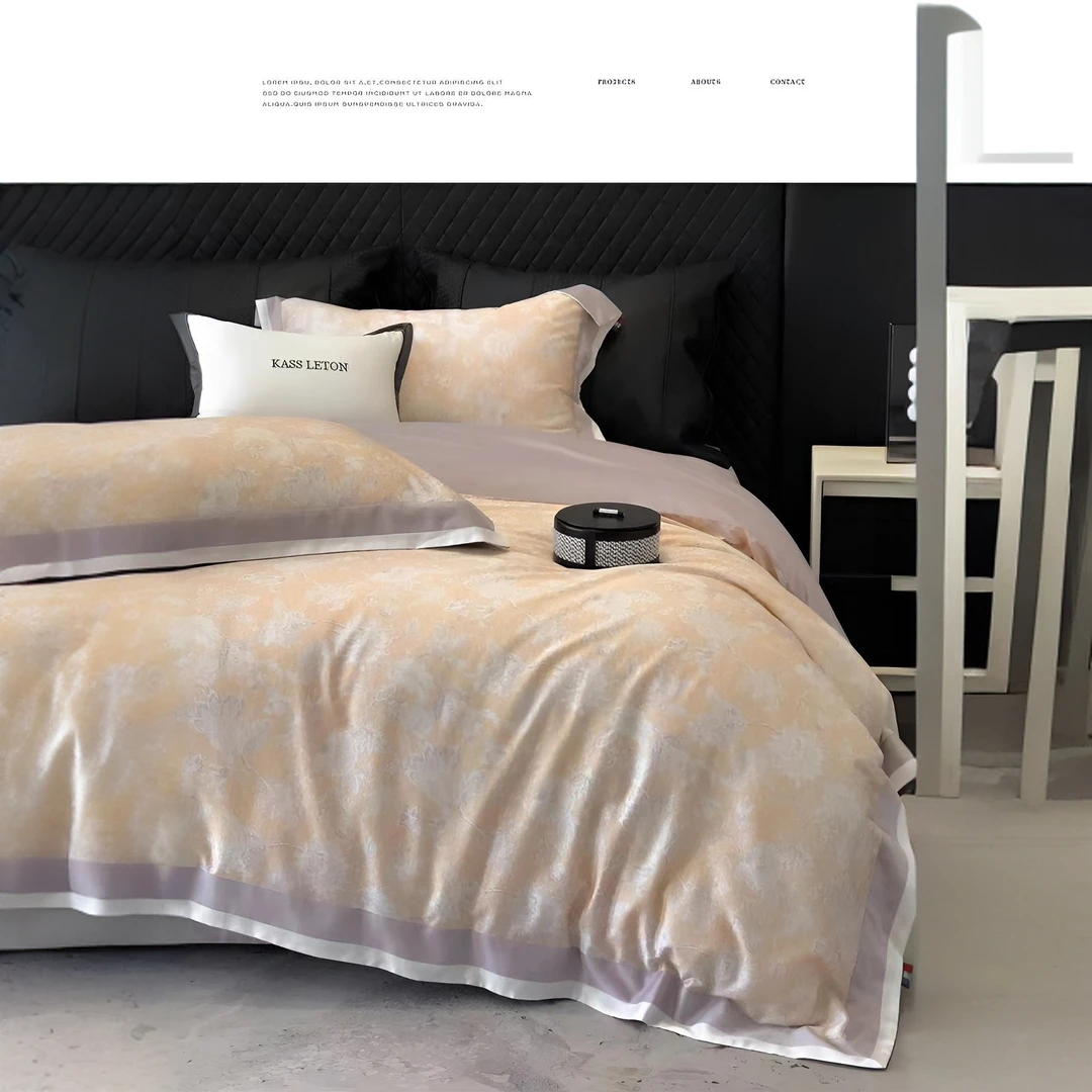 【BK】-卡斯兰顿触感阳绒超细旦天丝棉磨毛四件套【琉璃】保暖透气