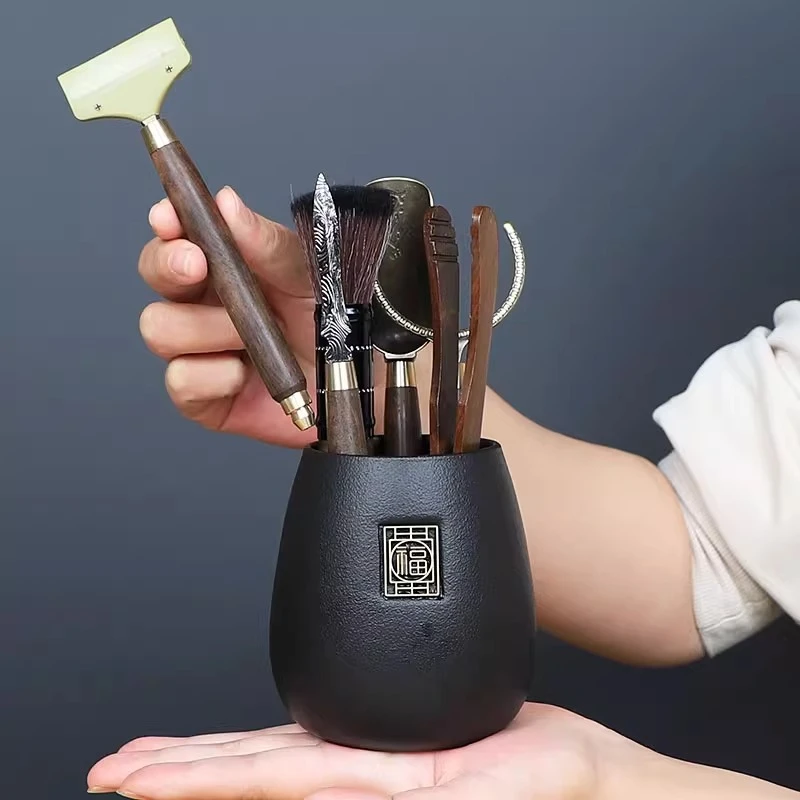 茶道茶则六君子家用高档装功夫茶具零配件茶刀茶叶茶夹子手工镊子
