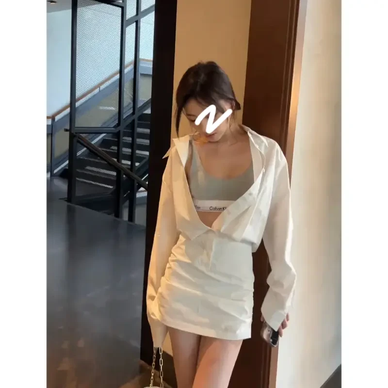 气质设计感衬衫连衣裙