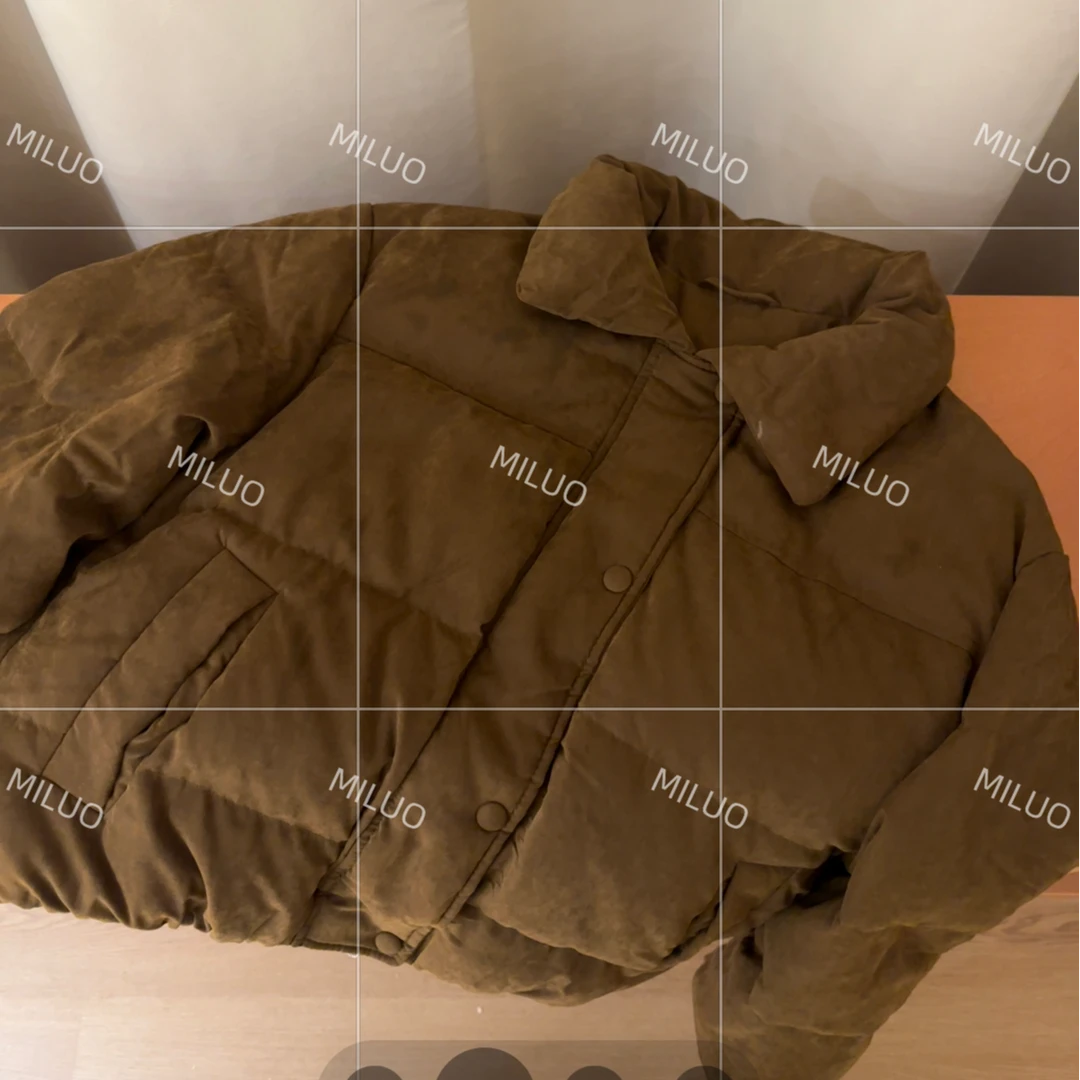 【哈尼家】暖咖心意 冬季新款韩系复古软糯羽绒服宽松保暖休闲Y91