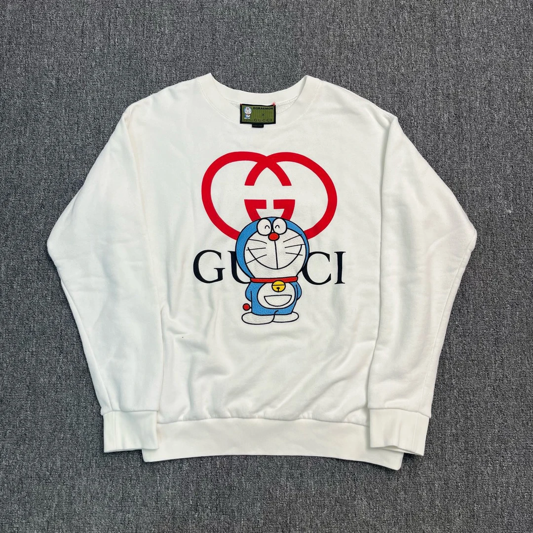 99新 GUCCI/古驰 白色多来a梦卫衣 S码 公价10700