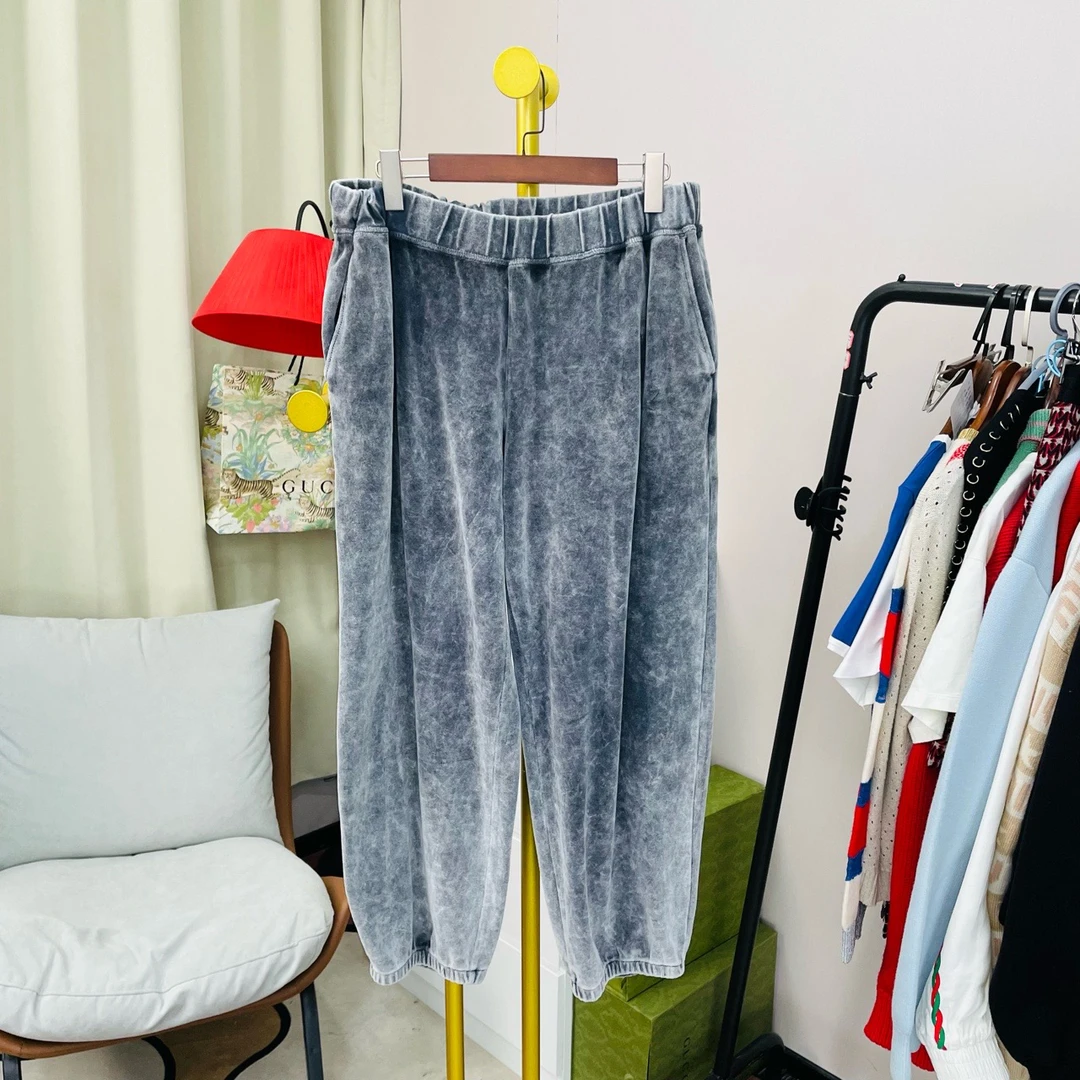 全新未使用  Alexander wang 水洗灰丝绒运动裤