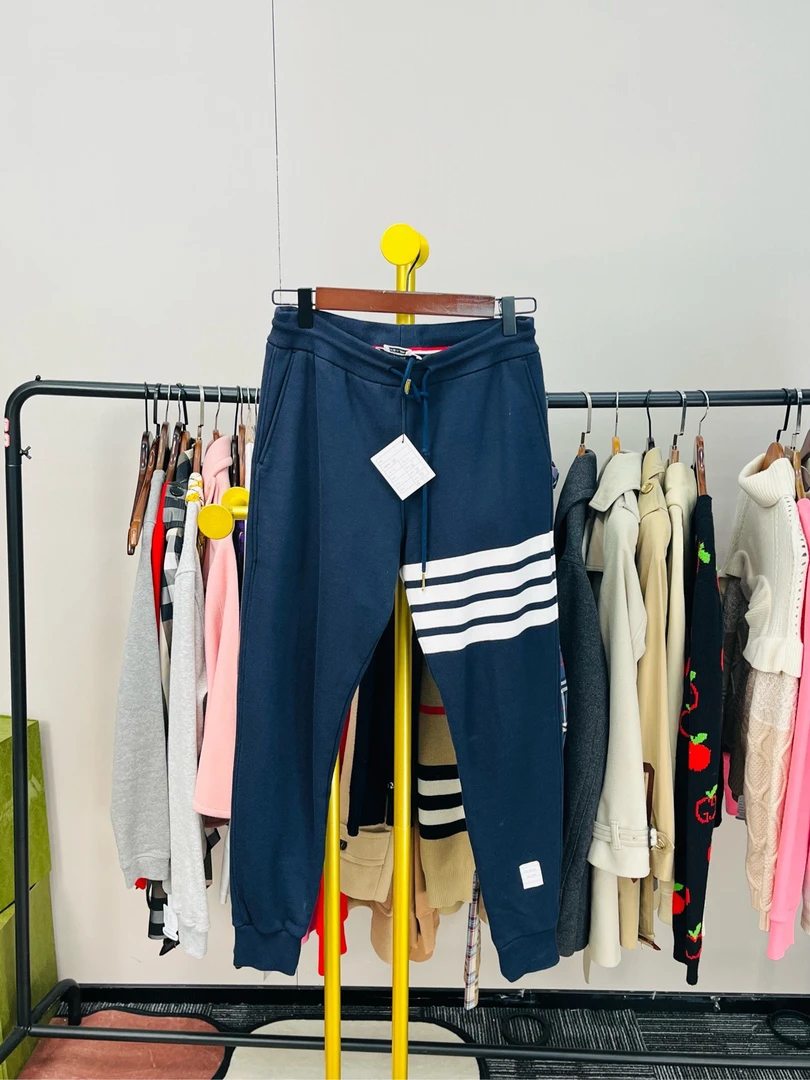 99新 THOMBROWNE Thom Browne 蓝色四杠长裤 38码 99新/无配件