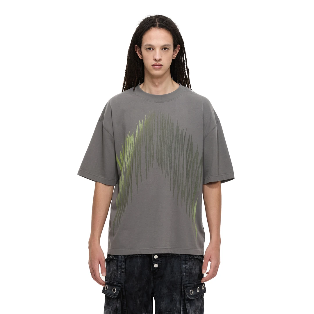 TBHNP 血月古堡水洗短袖休闲印花时尚T恤