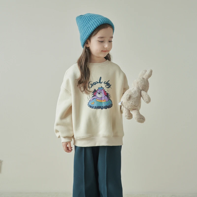 【大龙】杨梅家定制女童装新款百搭卡通加绒卡通印花卫衣DD4222