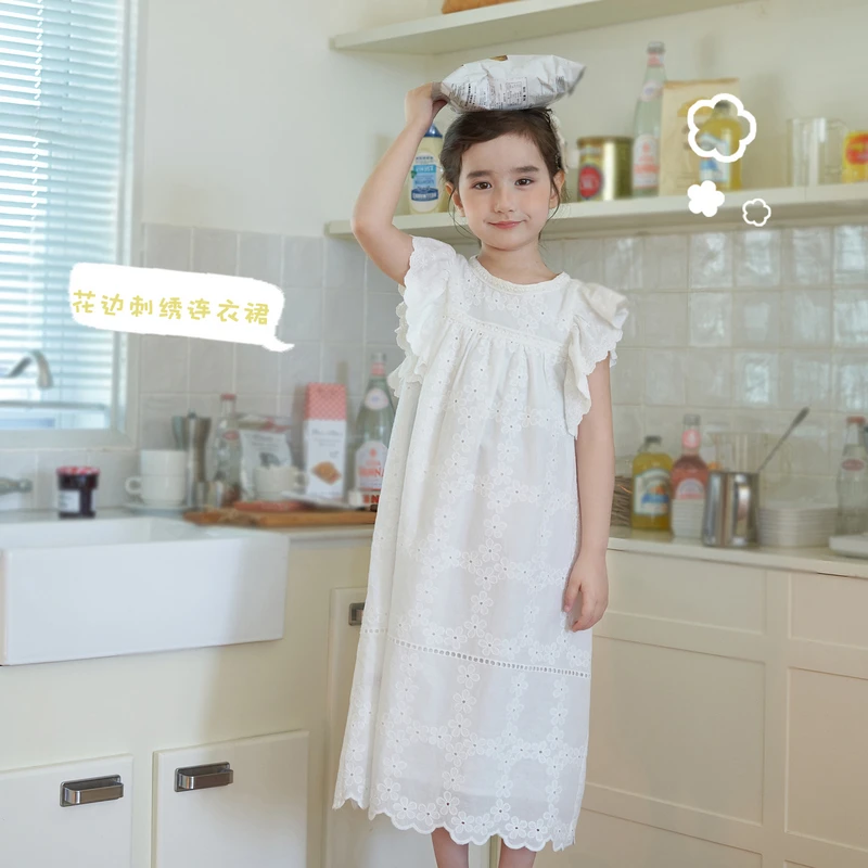 【NO退NO换】女童儿童蕾丝白女孩甜连衣裙【两单及以上包邮】LE2091