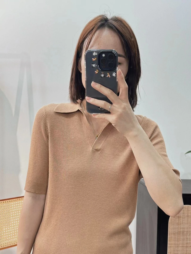 【清仓不退换】  V字翻领针织短袖夏季新款