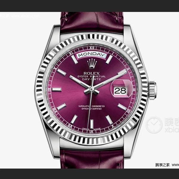 全新未使用 Rolex/劳力士 118139/全套樱桃红/36表径18K白金材质