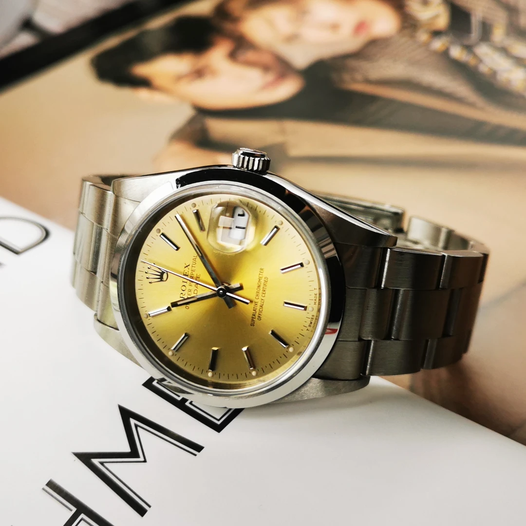 95新 Rolex/劳力士 15200/单表/自动/机械/银盘自然氧化成鸭蛋黄