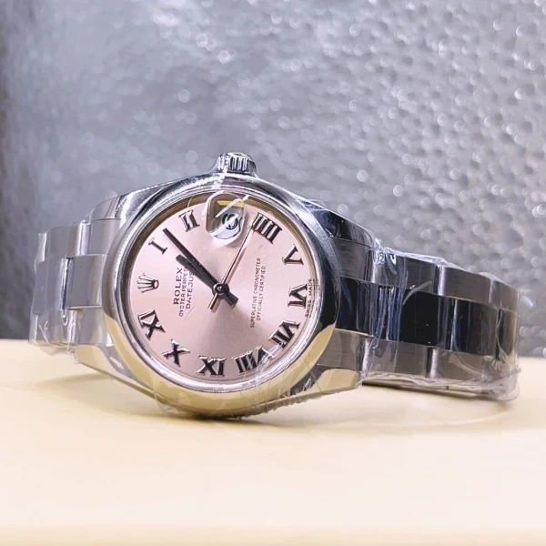 99新 Rolex/劳力士 178240/31表径粉色罗马盘/18年全套时尚女表