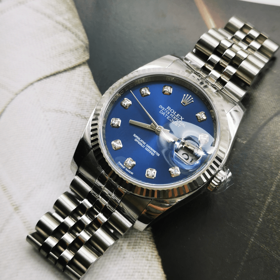 99新 Rolex/劳力士 日志/116234/蓝盘钻刻/2015年全套/原始品相