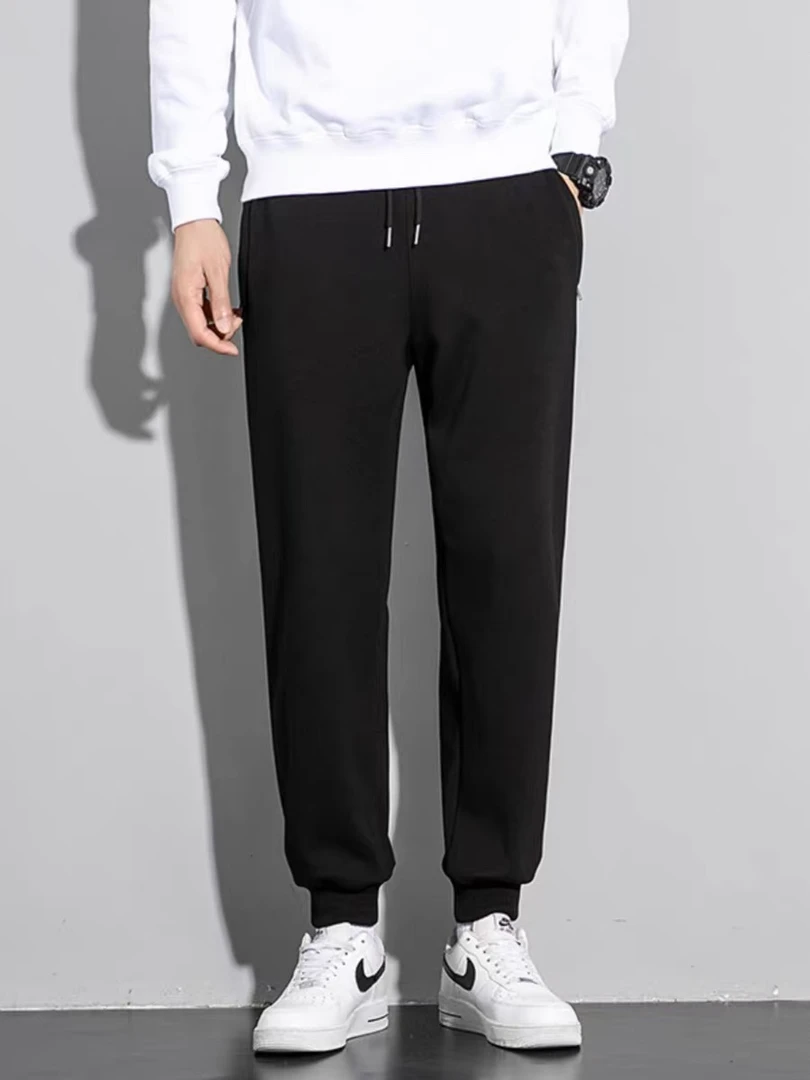 现货速发/带运费险 男女同款 纯棉加绒运动休闲卫裤直筒束脚裤