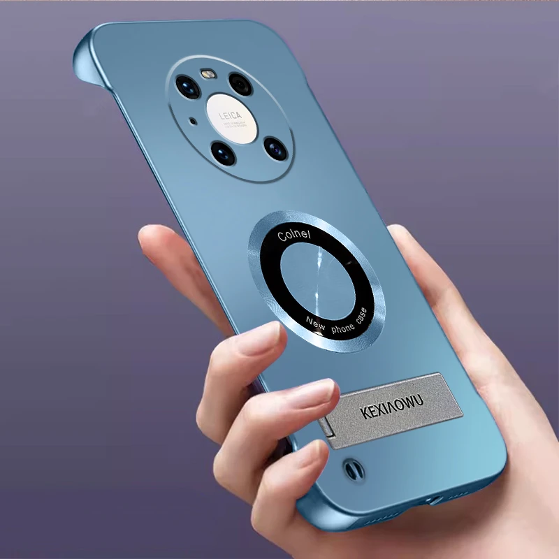 适用华为mate40手机壳mate40pro+金属漆无边框oppo手机壳