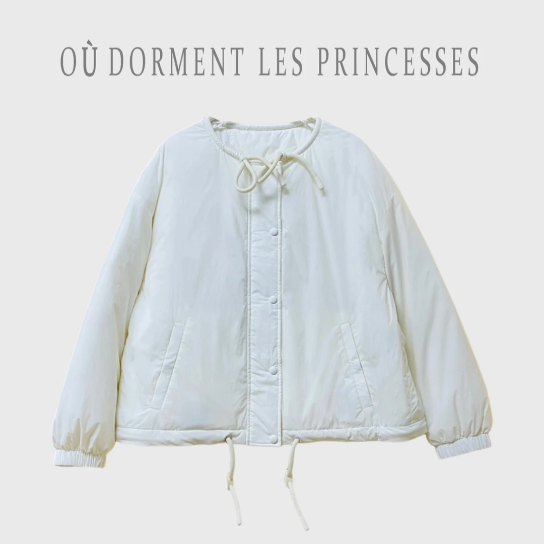 ODM欧都梦|【丰盈感知】重工抽绳时尚圆领鹅绒面包服宽松外套15777