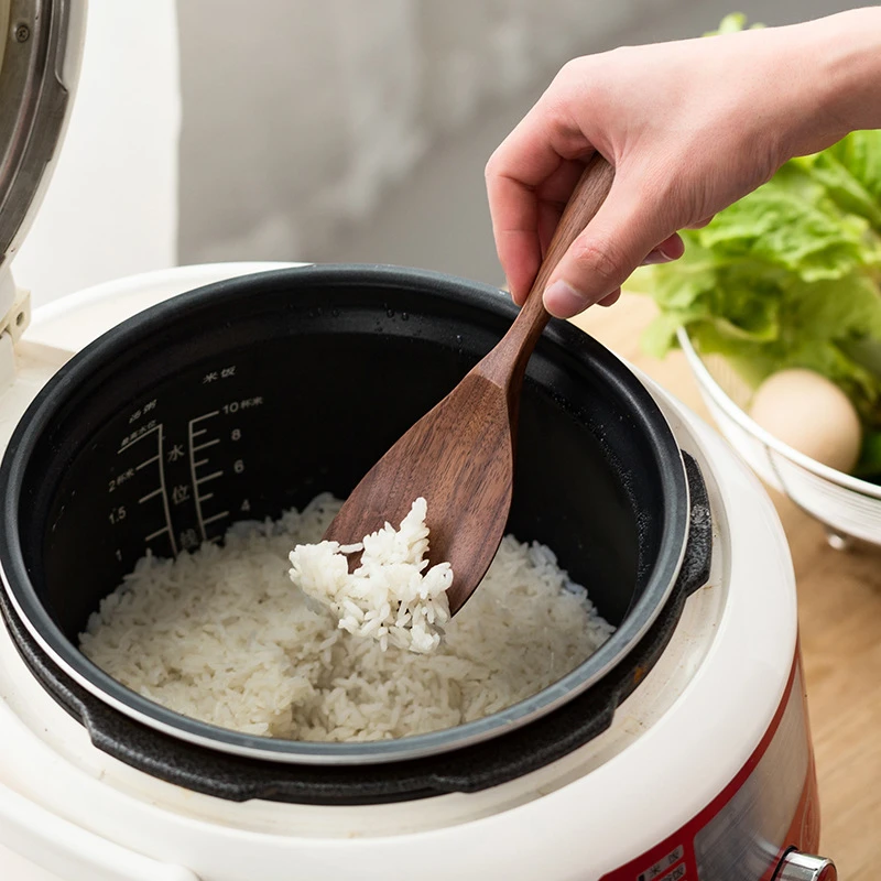 黑胡桃盛饭铲家用中式实木吃饭小锅铲电饭煲不伤锅轻奢厨房餐具