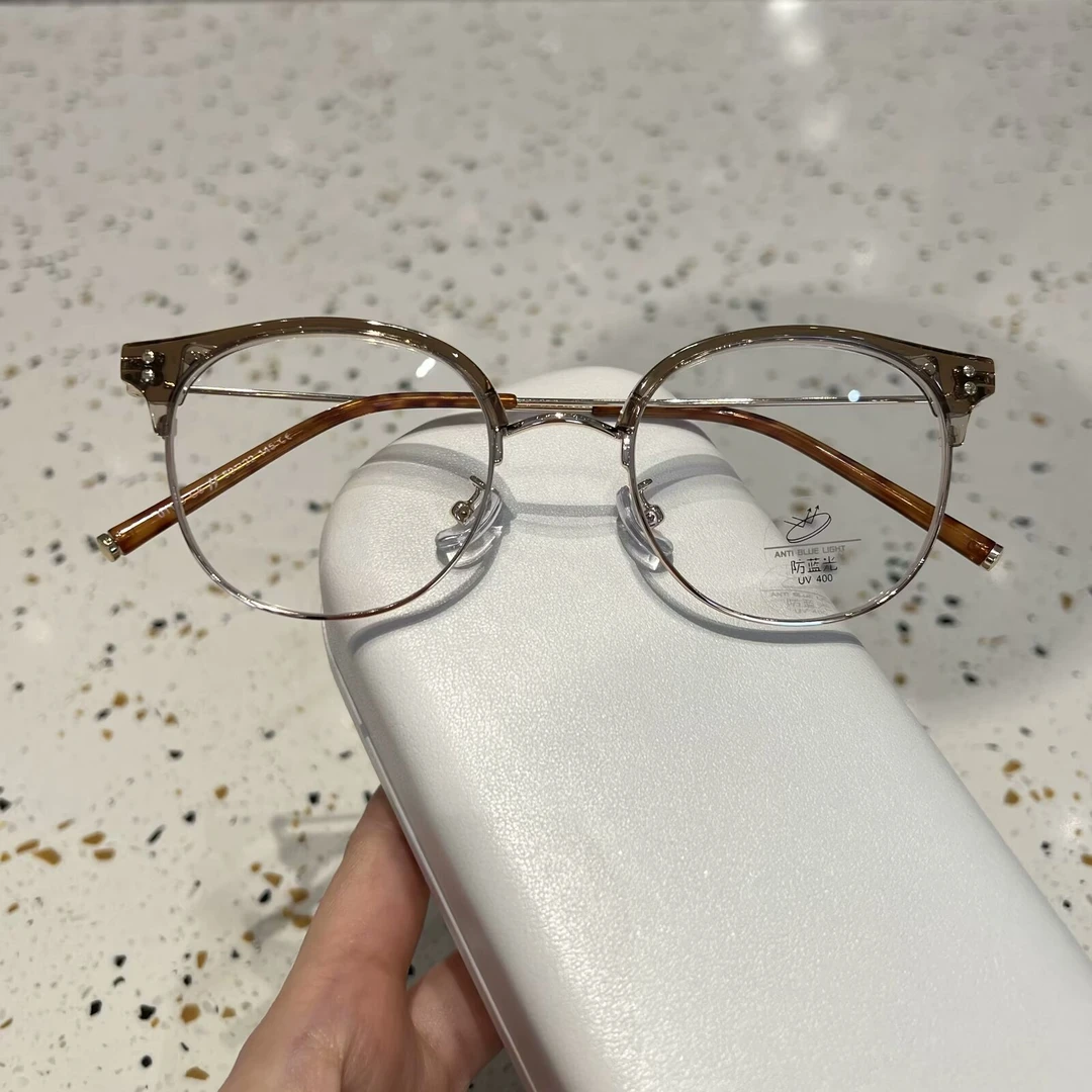 海的潮 Cari*普版山茶半框 TR金属眼镜框斯文败类文艺韩系配镜片