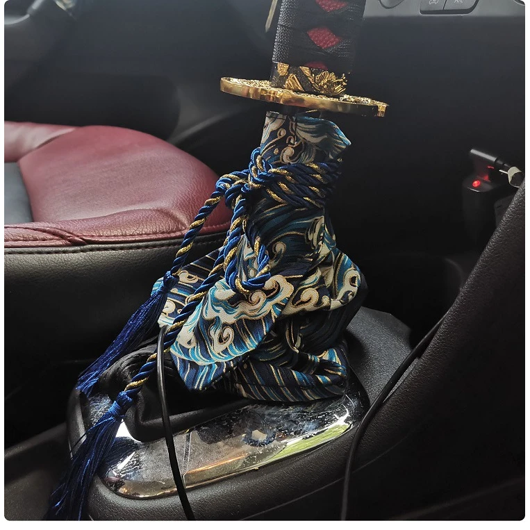 JDM个性排挡套汽车改装创意档把套和风通用档杆防尘套武士档头套