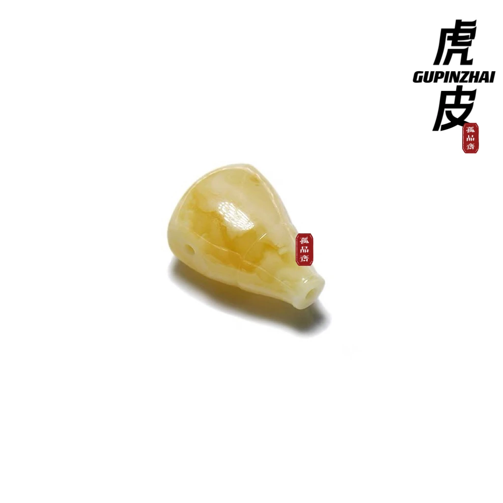 GUPINZHAI·虎皮琥珀蜜蜡三通精品珠宝文玩天然原矿菩提手串配饰品
