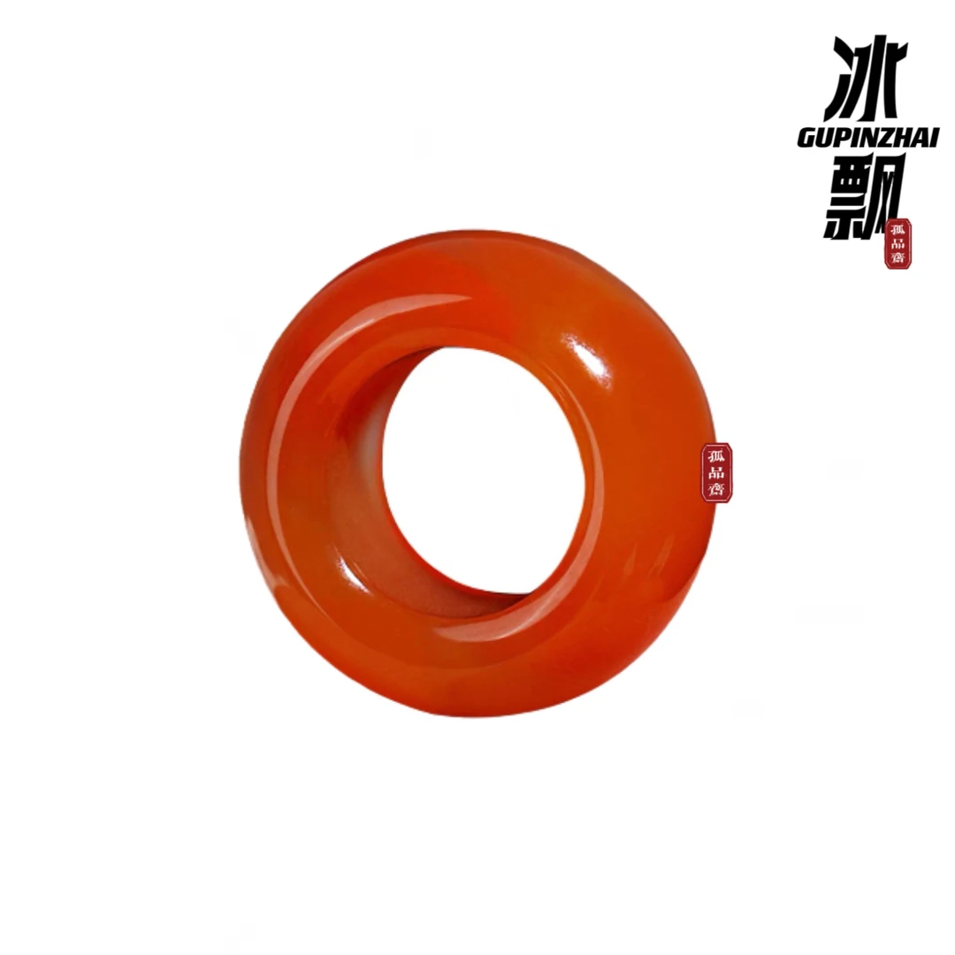 GUPINZHAI·满砂冰飘跑环戒指精品珠宝文玩天然纯手工菩提手串配饰