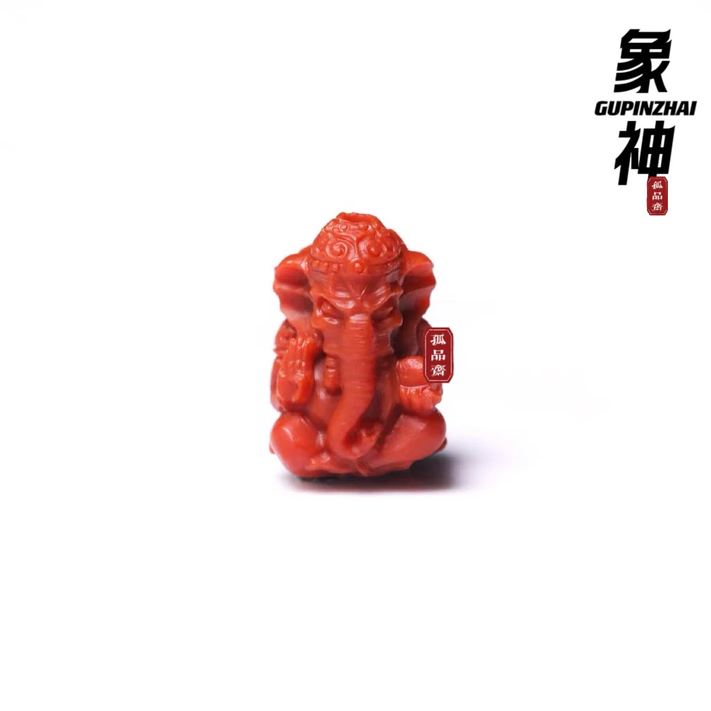 GUPINZHAI·整身南红象神精品珠宝文玩天然原矿纯手工珠宝菩提配饰