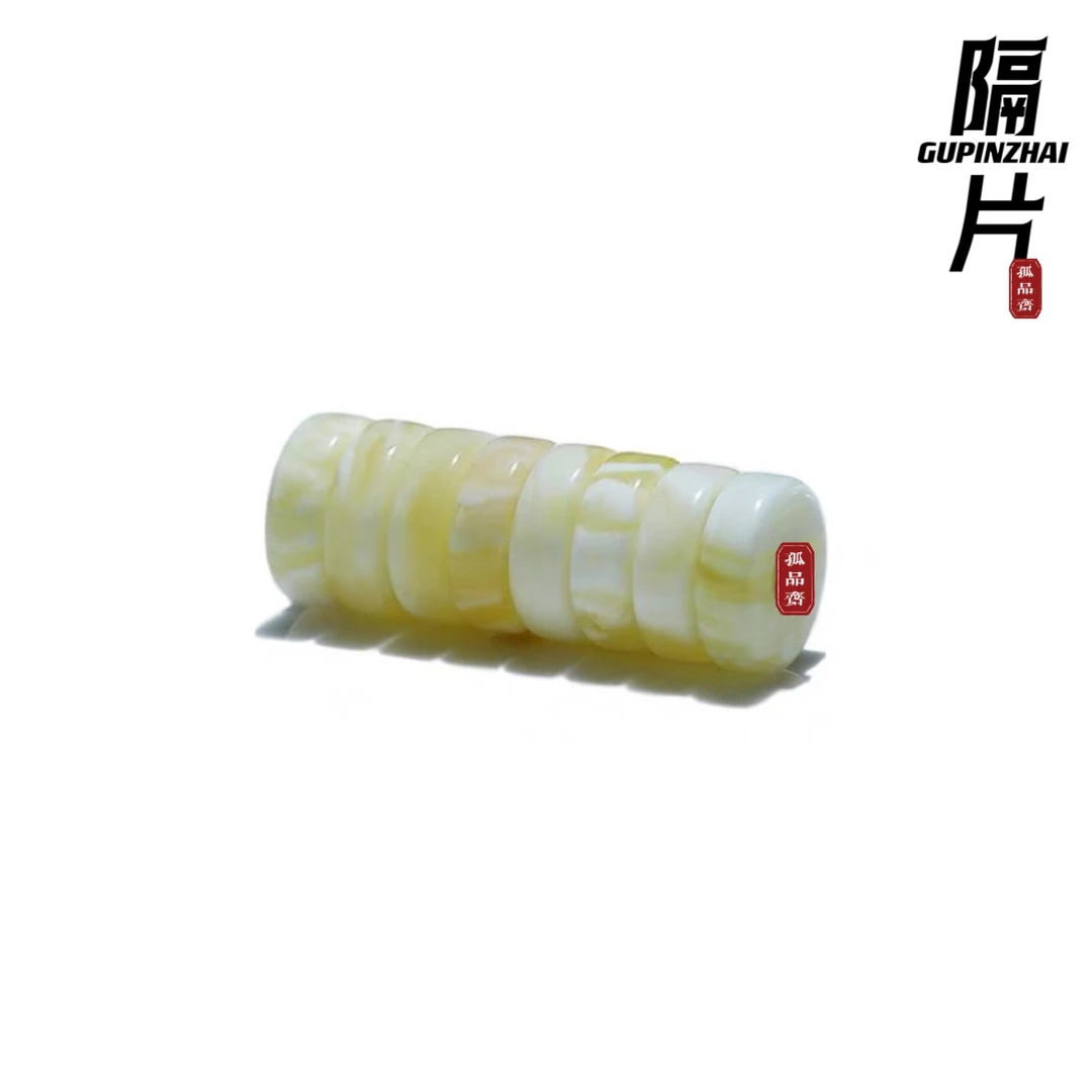 GUPINZHAI·琥珀蜜蜡隔片天然原矿品牌珠宝文玩纯手工菩提手串配饰