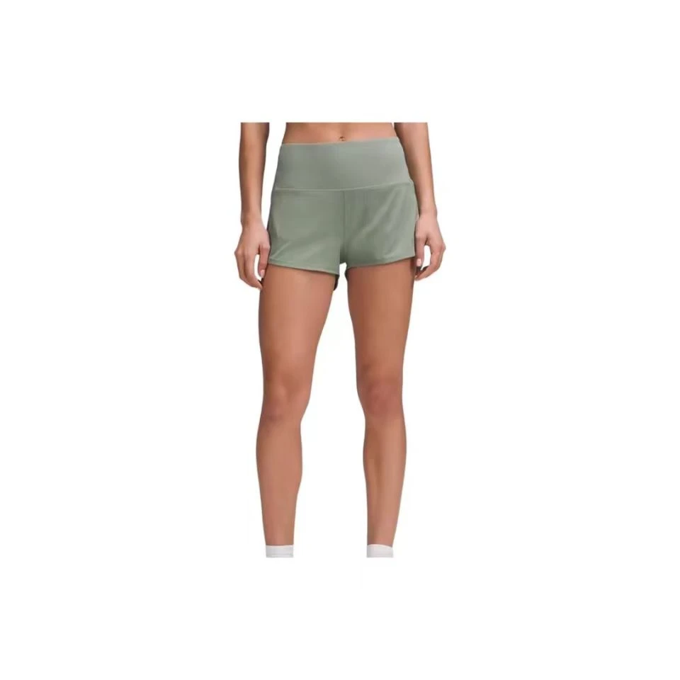 lululemon Speed Up 休闲高腰休闲运动短裤灰桉树 女款 LW7J8T