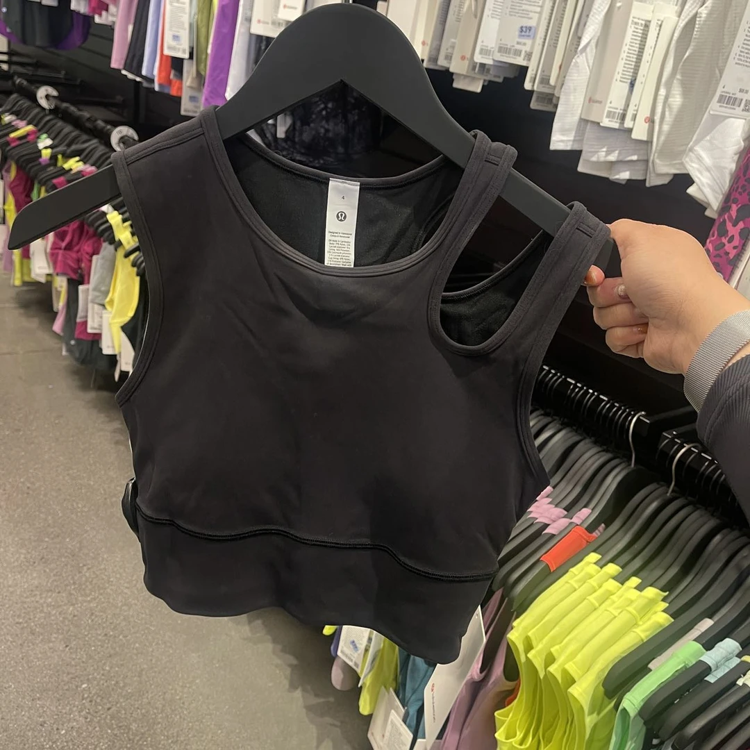 lululemon mastered motion cropped tank背心（带胸垫）