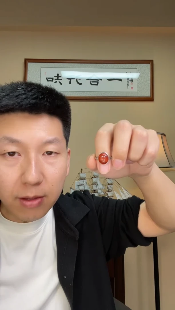 【闪购商品】南红玛瑙戒指银S925镶嵌99