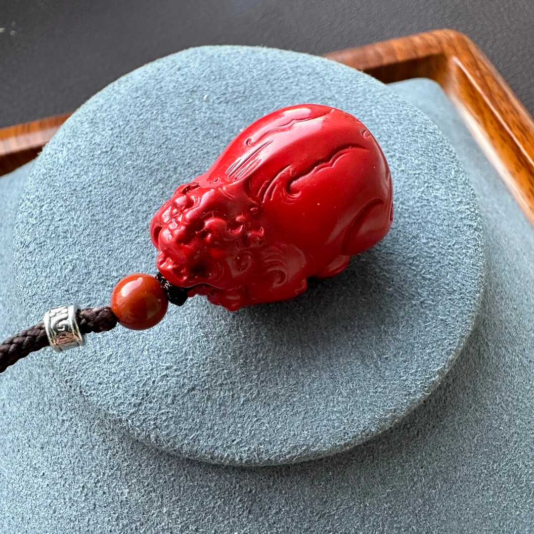 含辰砂工艺品【高含量】朱砂貔貅吊坠 挂件招财进宝避挡防守护吊坠