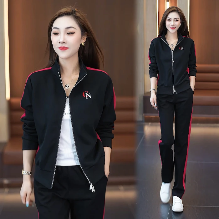 休闲运动套装女装宽松显瘦洋气减龄时尚韩版两件套2025春秋季新款