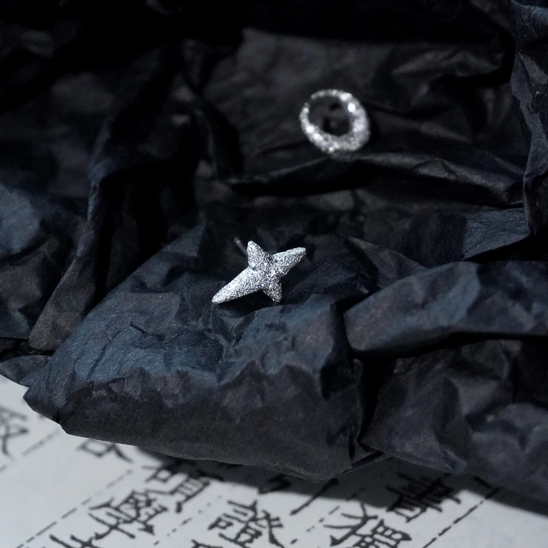 925银耳饰 「如星如月」爆闪时尚百搭小众简约个性素款小耳钉