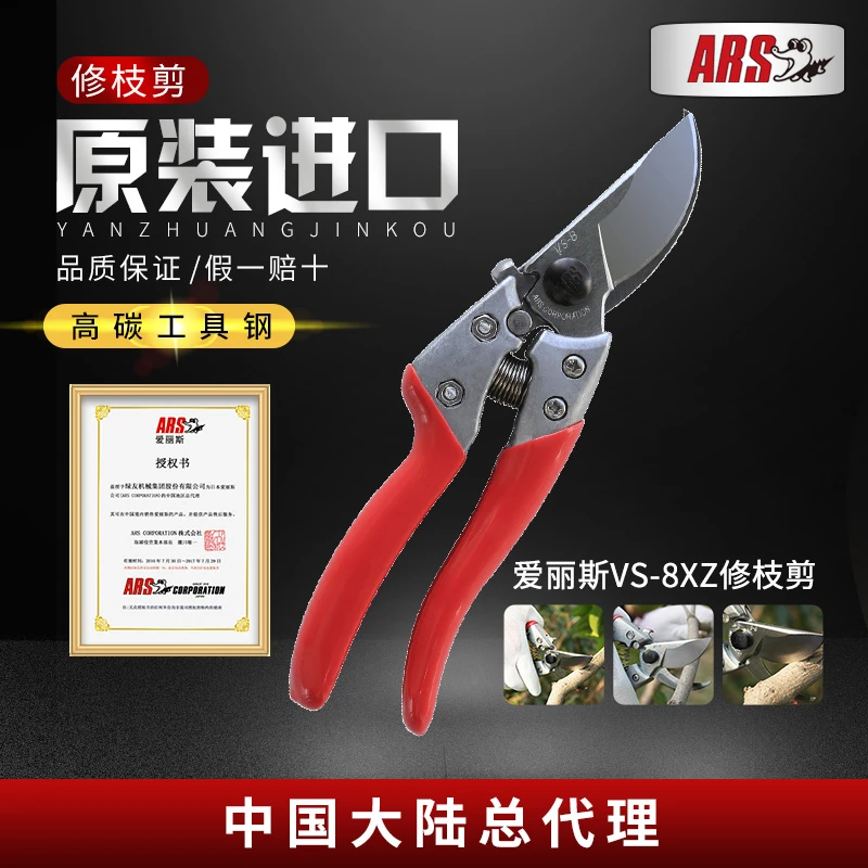日本原装进口爱丽斯修枝剪果树修花手剪VS-XZ园林园艺工具剪刀