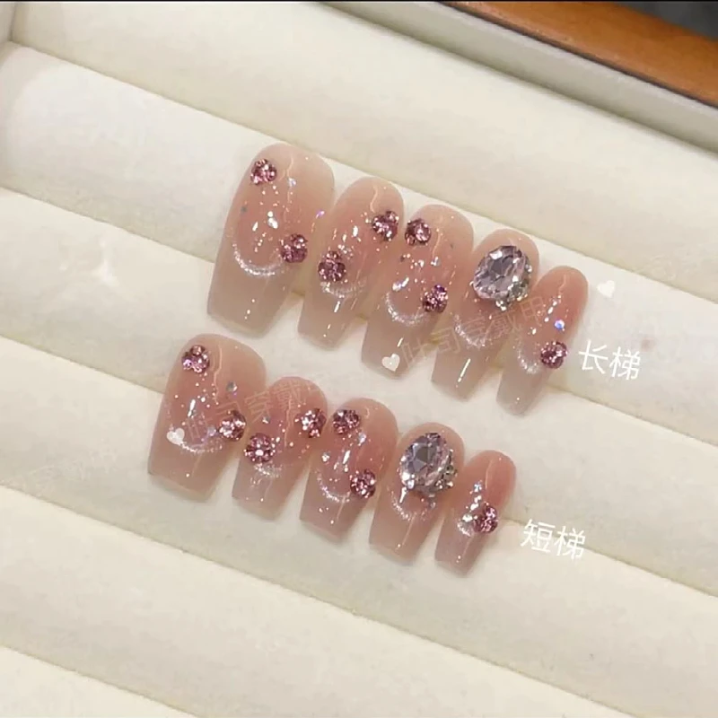 【蔷薇恋人】靓靓穿戴美甲纯手工光疗穿戴甲重复使用美甲贴片可拆卸