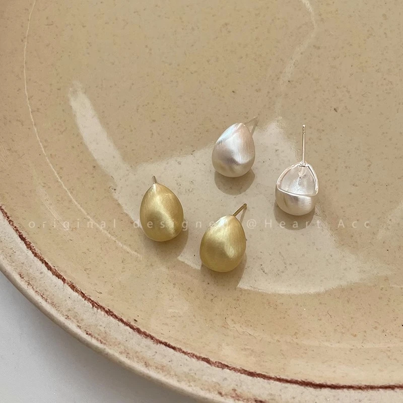 合金耳饰 【34/5】气质轻奢时尚百搭法式磨砂简约