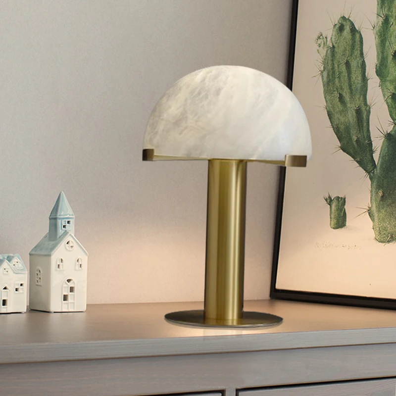 后现代北欧ins天然云石台灯个性设计创意客厅别墅卧室床头台灯