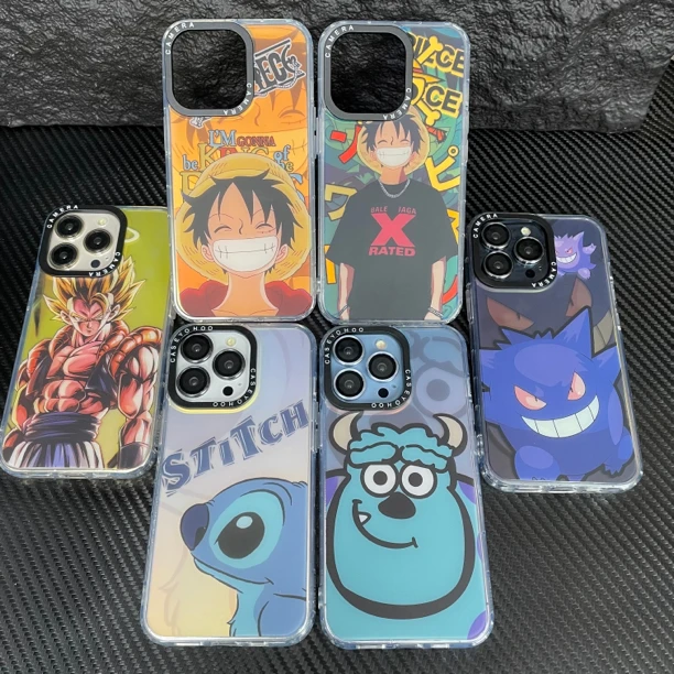 【熹韦潮壳】双层镭射潮男路飞索隆精神状态手机壳防摔全包创意ai