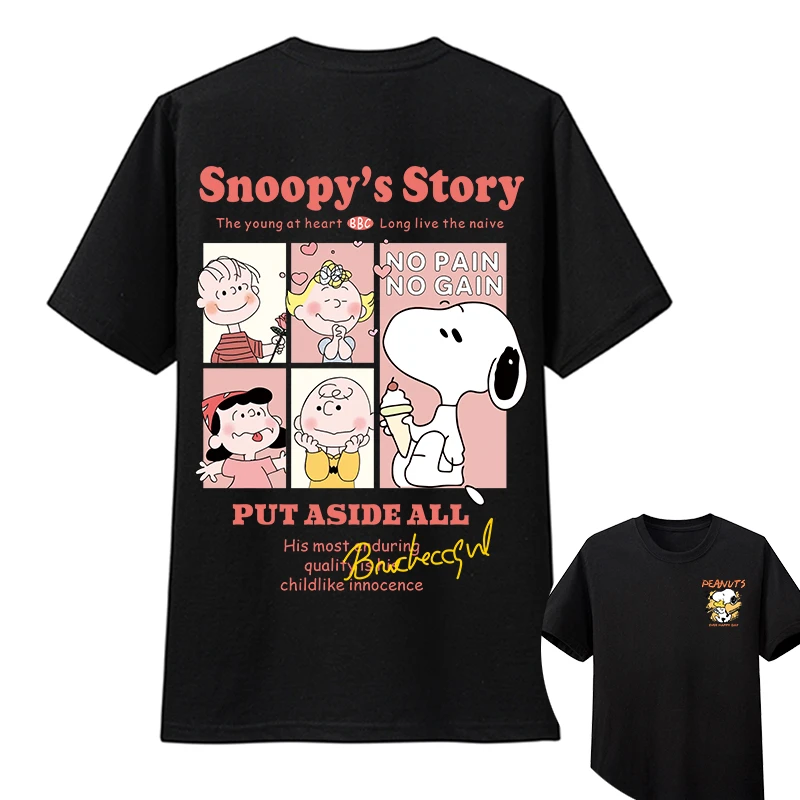 休闲宽松纯棉t恤男士短袖情侣装夏季半袖上衣