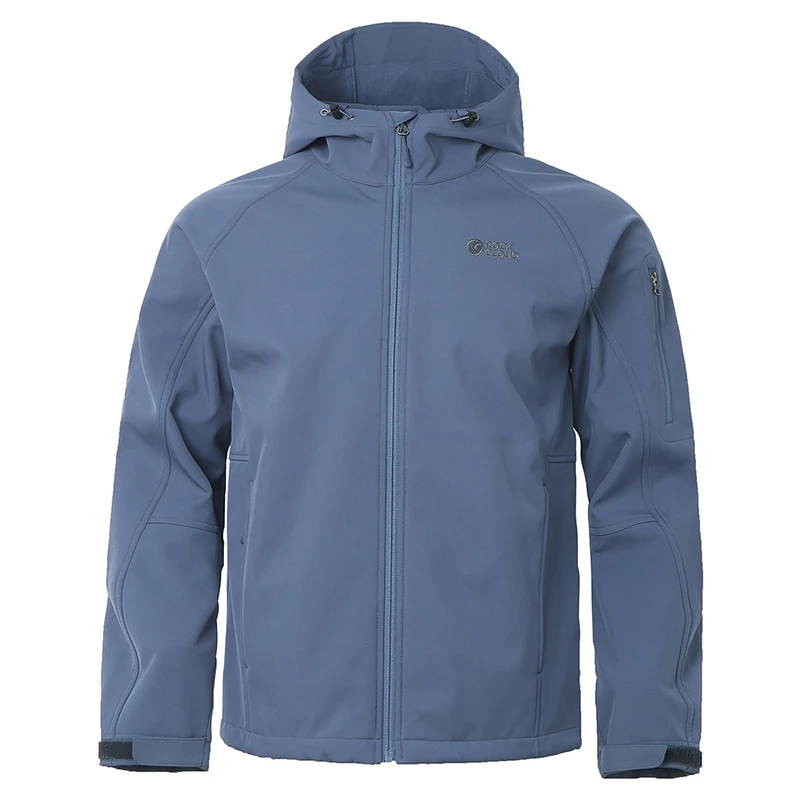 RockCloud/岩云户外运动休闲带帽加绒M1软壳衣防泼保暖外套夹克70