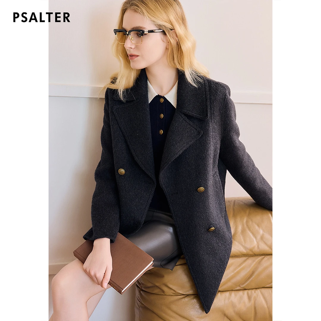 【骆驼绒】诗篇专选羊毛丝毛混纺手工双面呢西装毛呢外套冬