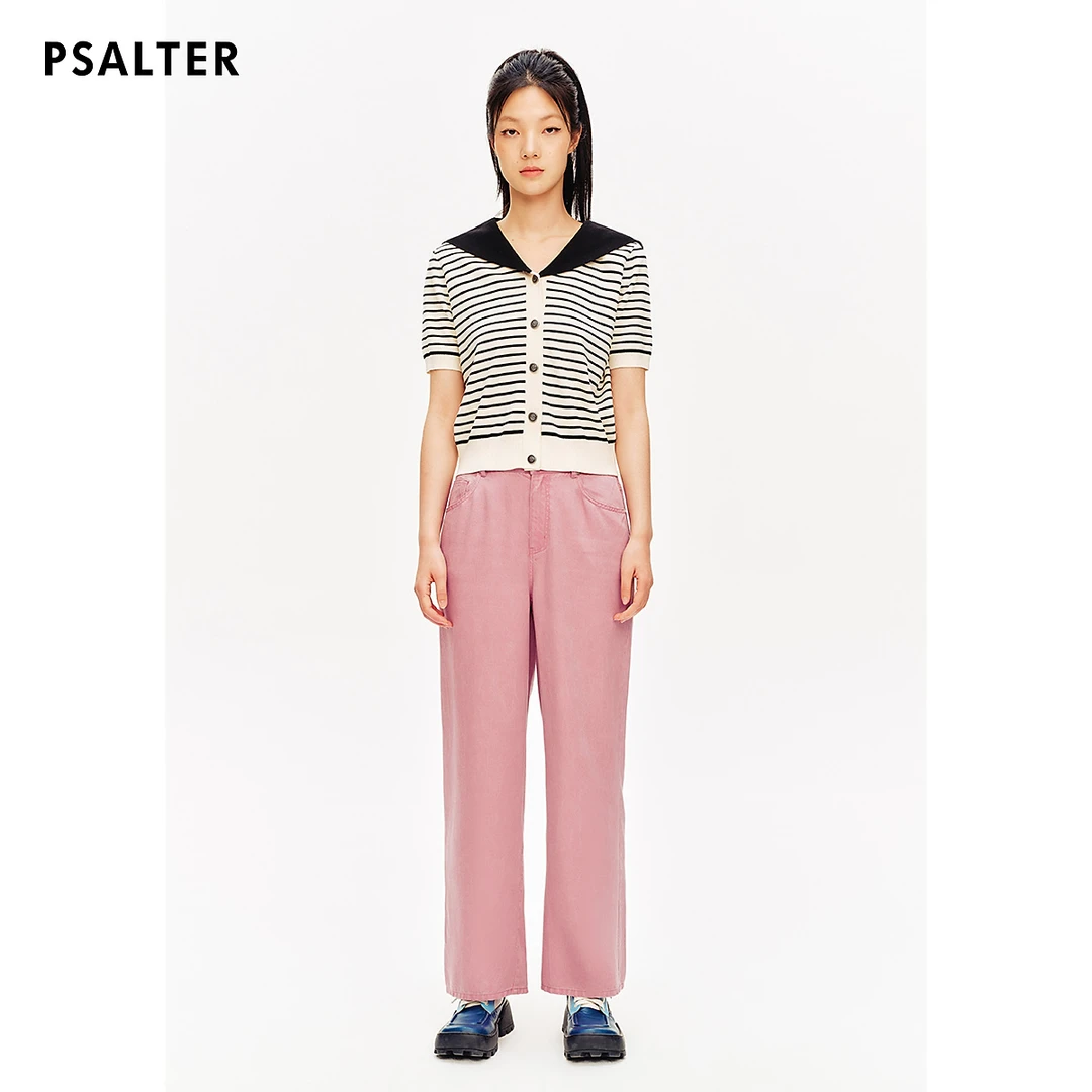 【天丝】诗篇专选环保莱赛尔披肩海军领条纹海魂衫针织衫夏