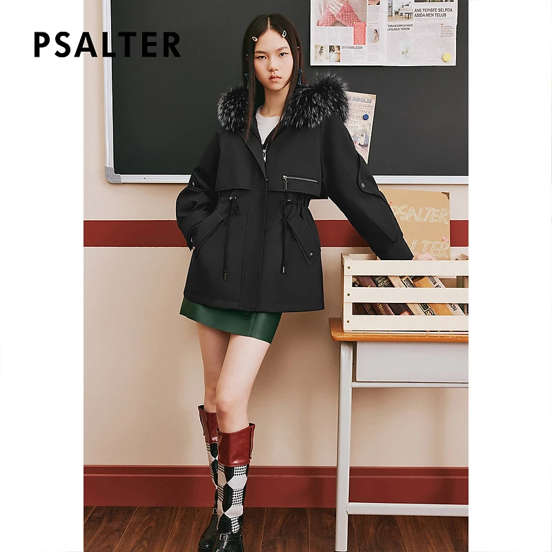 [未来元街]诗篇专选抽绳连帽貉子毛领鹅绒派克服皮草冬