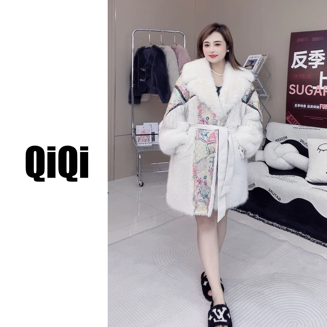 《柒柒力推》61853大衣保暖设计师宽松长款外搭时尚加厚都市大衣