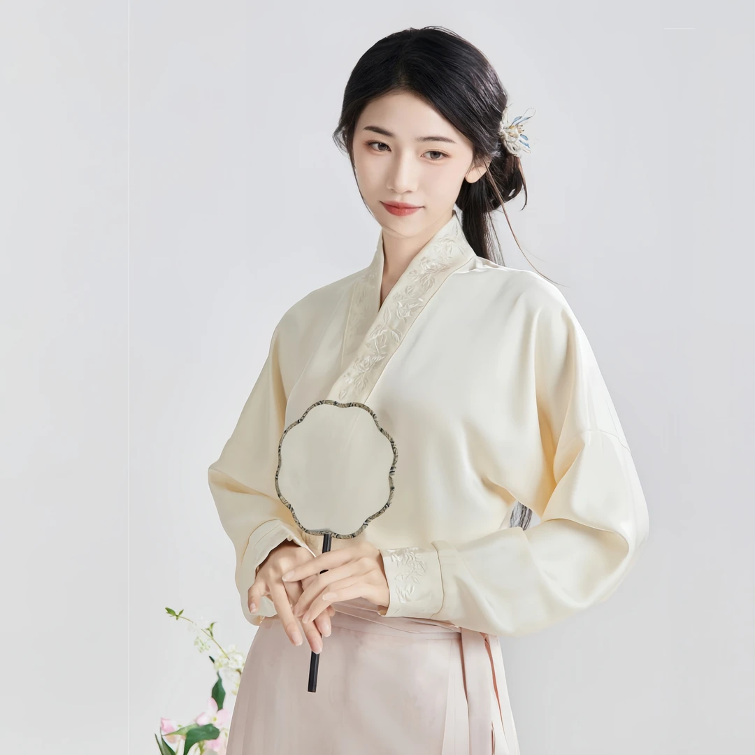 新中式【香槟交领】日常中国风斜襟衬衫