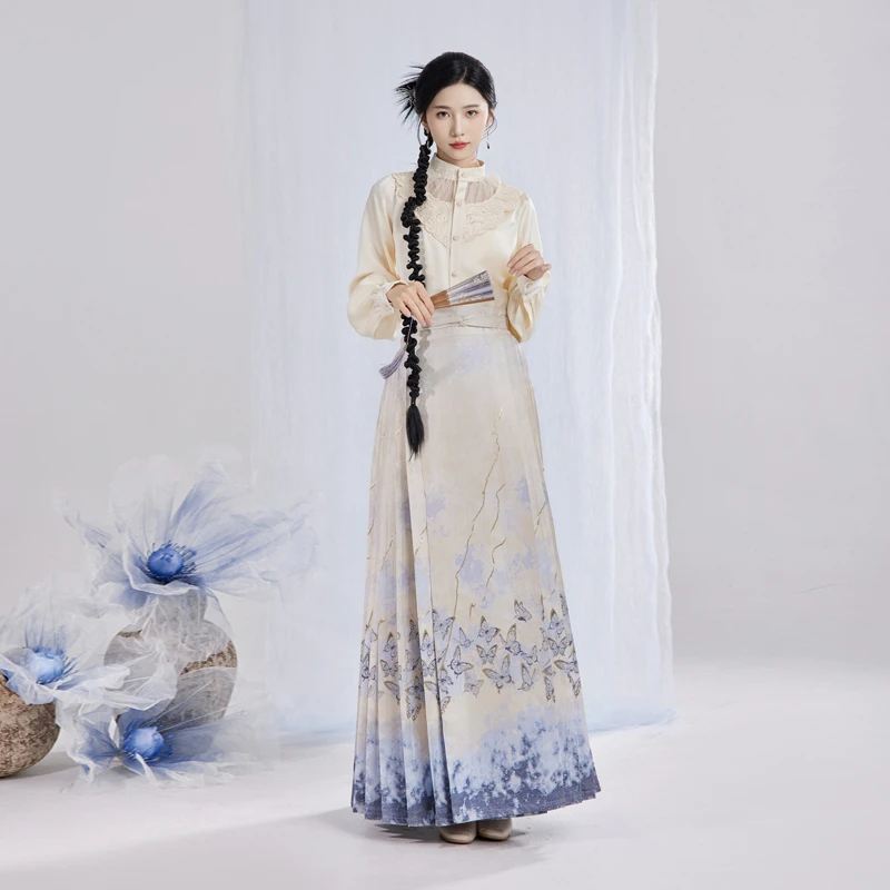 【梦蝶】原创重工织金仿妆花明制马面裙中国风单裙