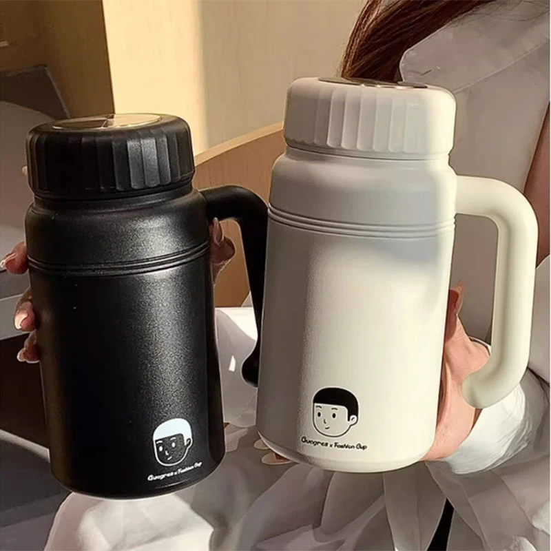 陶瓷覆层保温杯大容量喝水杯女款上班用茶水分离泡茶杯子男士专用