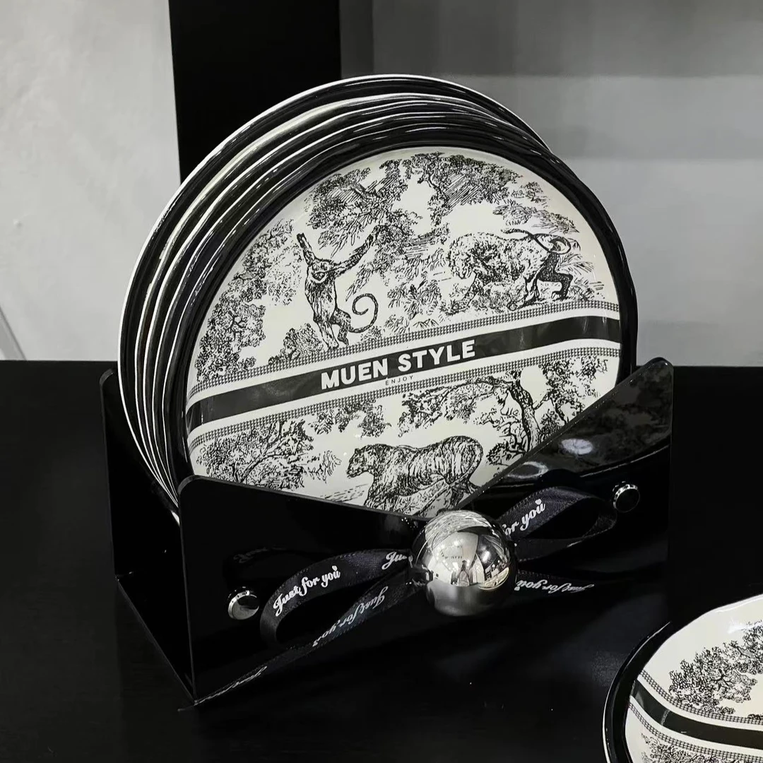 法式陶瓷吐骨碟家用简约骨盘小碟子餐桌吃饭垃圾渣盘骨头碟盘子