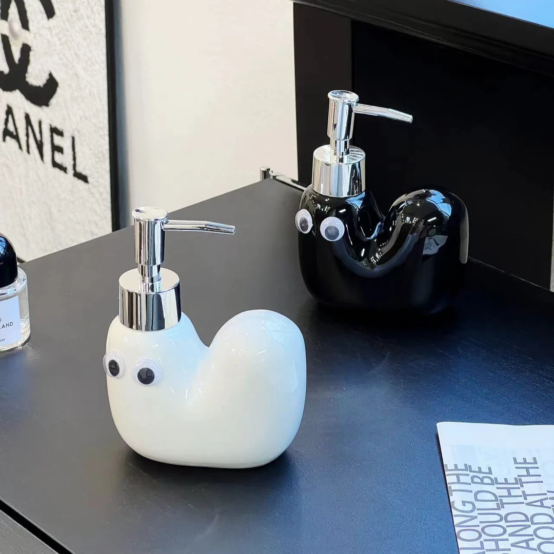 卫生间陶瓷洗手液瓶子浴室洗发水沐浴露按压式分装乳液瓶空瓶家用